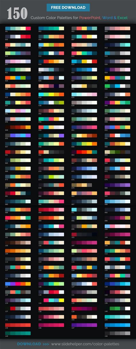 Custom Color Palettes For Powerpoint Word And Excel Modern Color