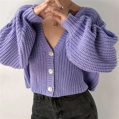 Y2k Purple Knitted Vintage Sweater In 2021 Clothes Trendy Cardigans