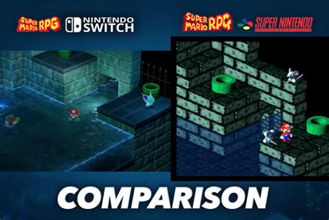 Side By Side Comparison Of The Switch S Super Mario RPG Remake And SNES