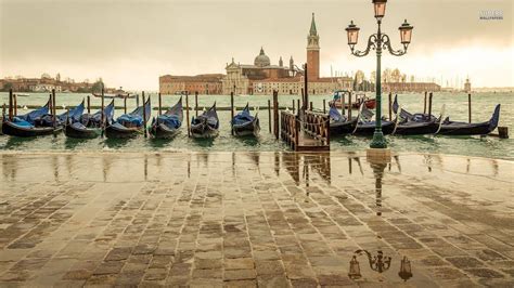 Download Gondolas Of Venice Italy Europe Wallpaper