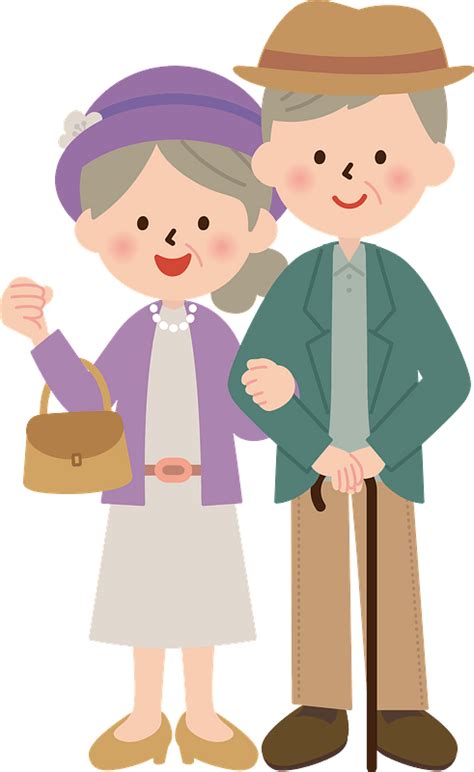 Henry And Esther Couple Grandfather And Grandmother Clipart Free