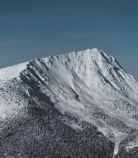 Mountain Landscape In The Red Mountain Resort In Winter Canada Stock