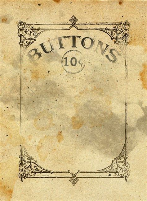 Free Printable Vintage Button Cards