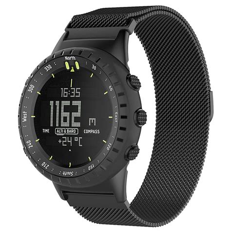 Ūdens izturība līdz 30m, melna, akumulatora tips: 2018 New Magnetic Milanese Loop Wrist Watch Strap Band For ...