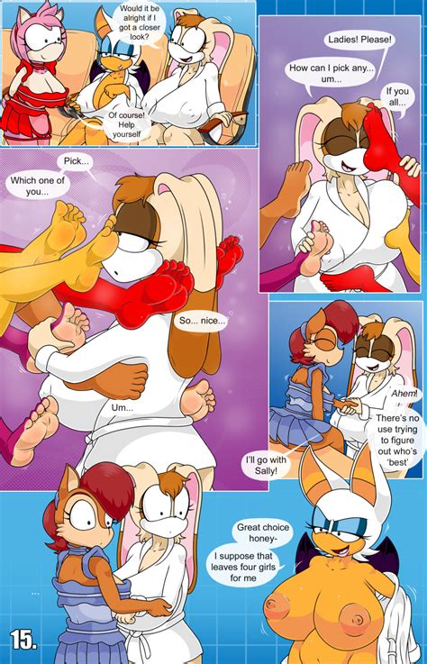 Rule 34 Absurd Res Amy Rose Anthro Archie Comics Barefoot Big Breasts Breasts Chair Clothed