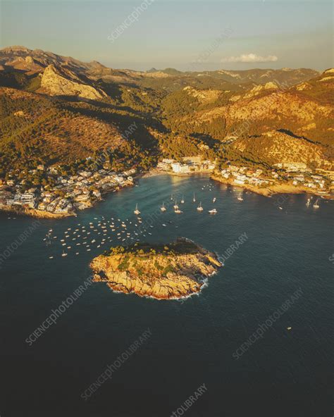 Aerial View Of The Pantaleu And Sant Elm Mallorca Spain Stock Image