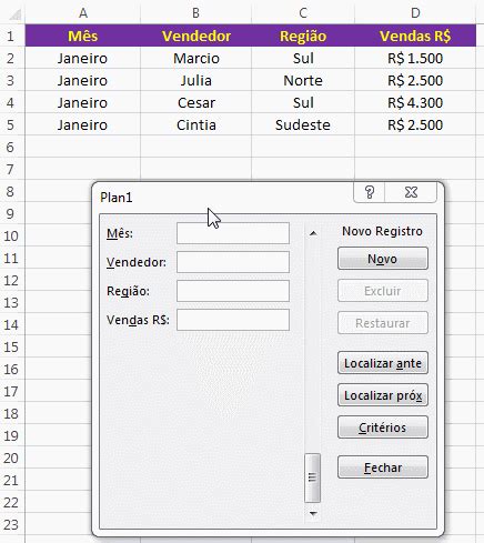 Como Criar Formulário no Excel Passo a Passo Excel Easy