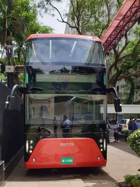 Switch Mobility Unveils Indias First Electric Double Decker Bus