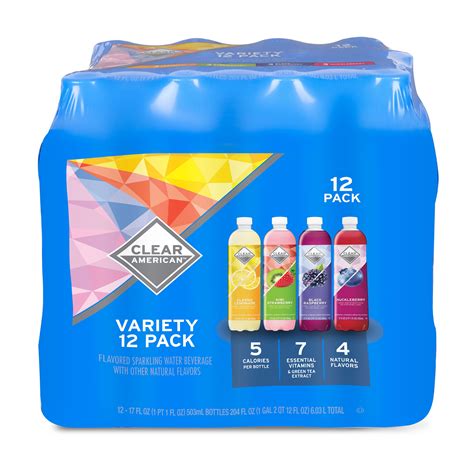 Buy Clear American Sparkling Water Variety Pack 17 Fl Oz 12 Count