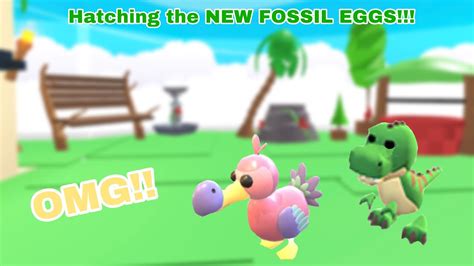 Hatching The New Fossil Eggs Adopt Me Roblox Youtube