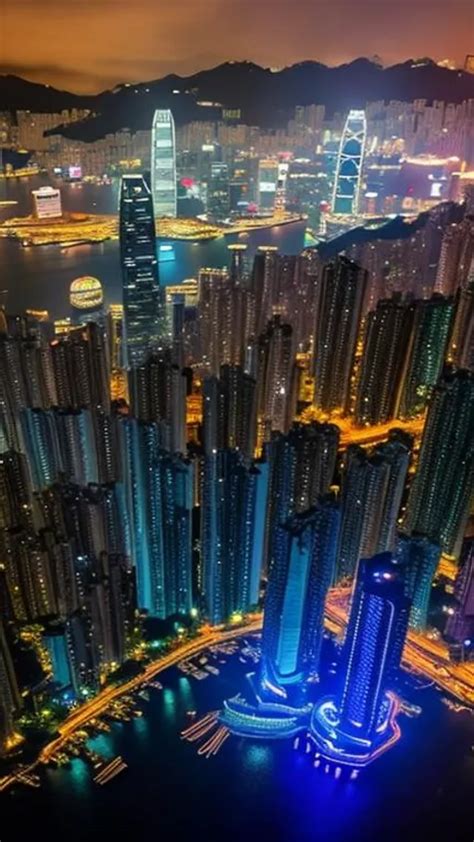 Breathtaking Aerial Photography Of Hong Kong At Nigh Openart