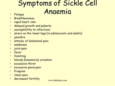 Sickle Cell Anemia Signs And Symptoms