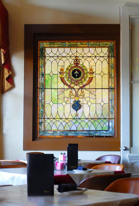 Antique Stained Glass Window At The Ant Street Inn Photograph By Connie Fox