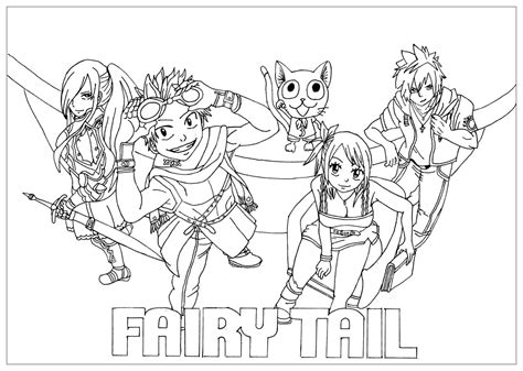 Fairy Tail Coloring Pages For Kids Fairy Tail Kids Coloring Pages