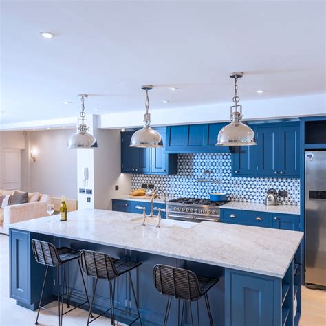 The uk's latest top fashioned kitchen designs include either a grey worktop or grey kitchen doors. Blue Kensington Kitchen - Modern - Kitchen - London - by ...