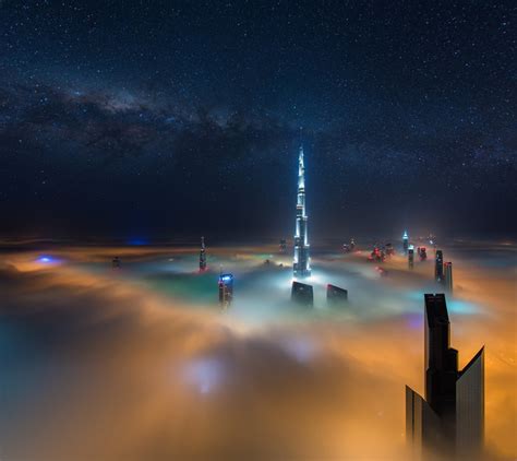 Celestial Cityscapes Photographing Dubai From Above The Fog Weburbanist
