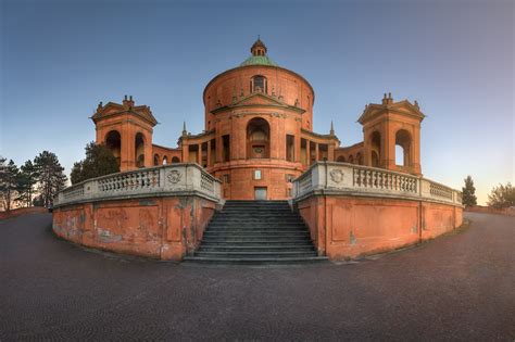 Panorama Of Sanctuary Of The Madonna Di San Luca Bologna Italy