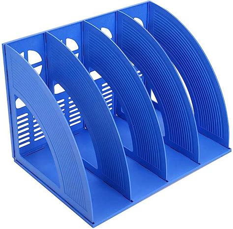 Desk File Organiser Kxf 4 Sections Sturdy Desktop Plastic Magazine