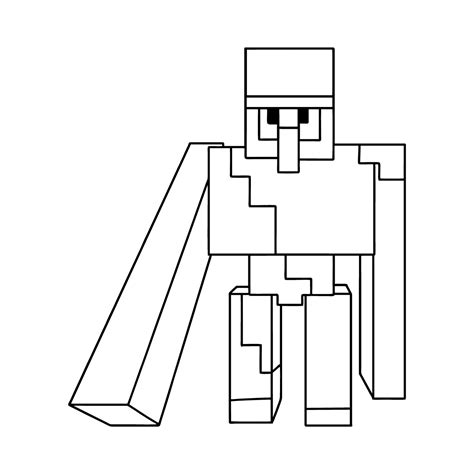 Ausmalbild Minecraft Iron Golem Für Kinder ♥ Drucken Und Online