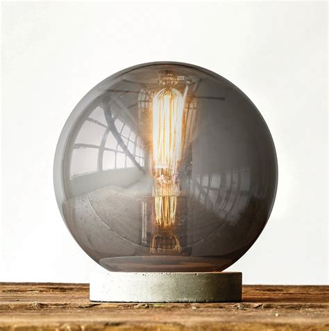 Creative Co Op Da6872 Turn Of The Century Smoke Glass Globe Table Lamp