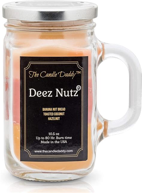 Deez Nutz Scented Candle Banana Nut Bread Toasted Coconut Hazelnut