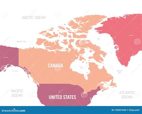 Карта Канады Более подробная политическая карта Канада и соседние