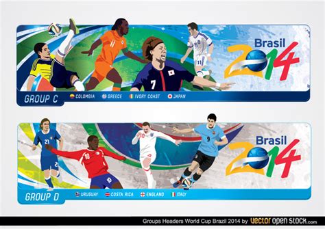 free vectors brazil 2014 world cup headers vector open stock