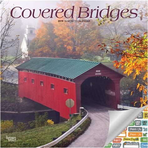 Covered Bridges Calendar 2019 Set Deluxe 2019 Covered Bridges Wall