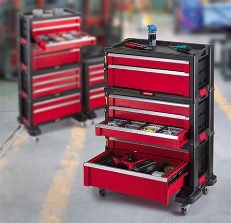 Craftsman Versastack System 20 In Red Plastic Wheels Lockable Tool Box