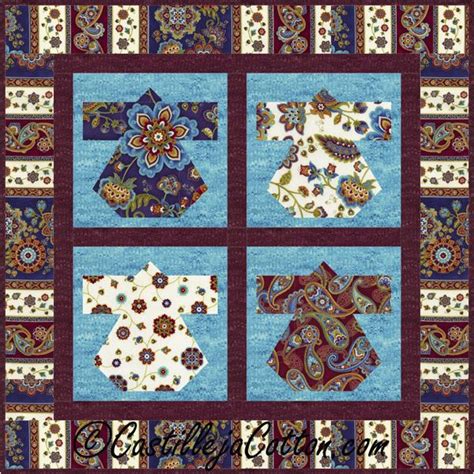 Four Kimonos Quilt Pattern Cjc 45764 This Quilt Would Brighten Any Wall