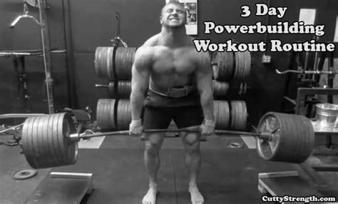 3 Day Powerbuilding Workout Routine Cutty Strength