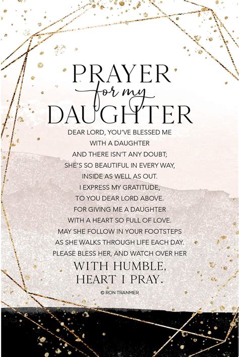 Prayer For My Daughter Wood Plaque With Inspiring Quotes 6