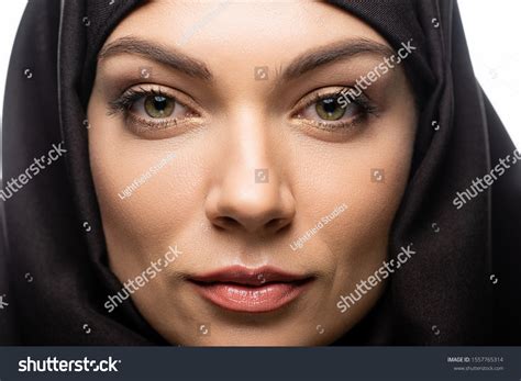 Close View Beautiful Young Muslim Woman Stock Photo 1557765314