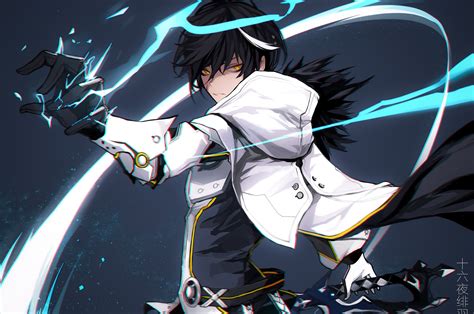 Download 2560x1700 Raven Elsword Magic Anime Boy Cape