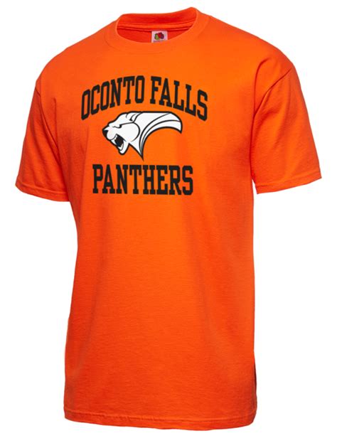 Oconto Falls High School Panthers Fruit Of The Loom Mens 5oz Cotton T