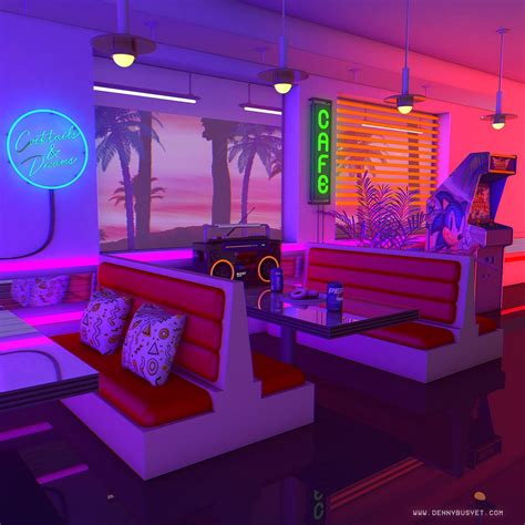 Groovy 👾🍕 Diner Aesthetic Nostalgia Aesthetic Neon Aesthetic 90s Restaurant Aesthetic 80s