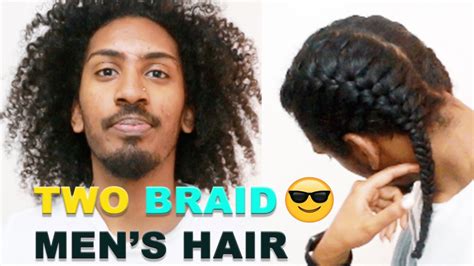 Two Braid Men Tutorial Mens Curly Hair Girlfriend Does