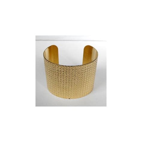 Basketweave Textured Wide Raw Brass Cuff 49mm