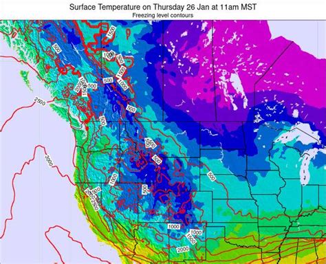 Montana Surface Temperature on Sunday 30 May at 12am MDT
