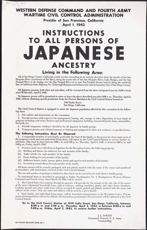instructions to all persons of japanese ancestry out of the desert