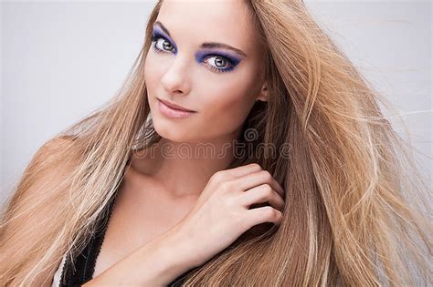 Natural Health Beauty Of A Woman Face Close Up Lips Stock Image