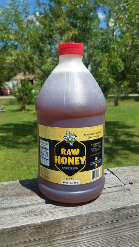 Half Gallon Jug Bottle, Raw Wildflower Honey - Nando's Honey