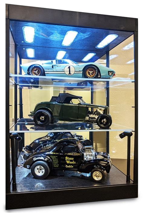 118 Scale 3 Tier Model Car Display Case With Led Lights 3181865