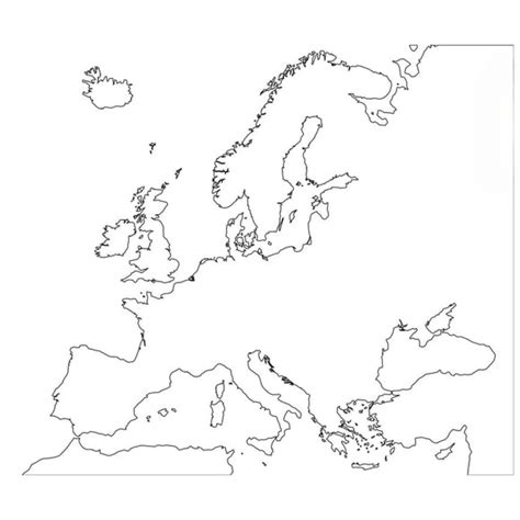 Europe Outline Map Clickere