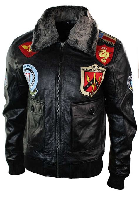Leather Air Force Bomber Jacket Airforce Military