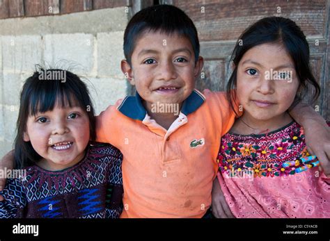 Mayan Children Guatemala Stock Photo Alamy