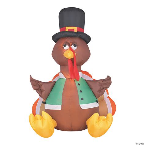 48 Blow Up Inflatable Happy Turkey With Vest