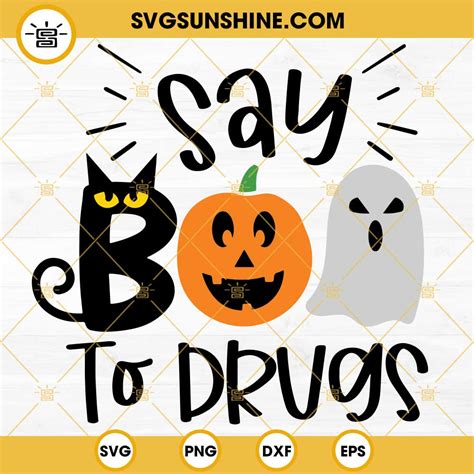 say boo to drugs svg halloween red ribbon week svg halloween svg funny red ribbon week svg