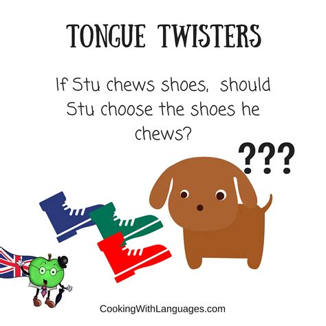 English And Spanish Tongue Twisters Cooking With Languages