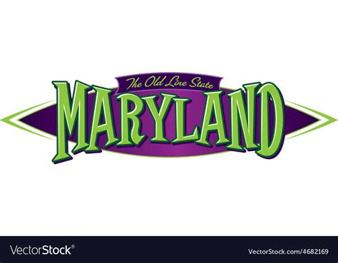 Maryland The Old Line State Royalty Free Vector Image
